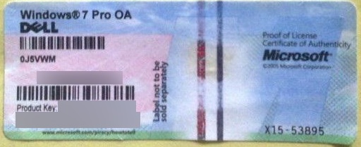 microsoft windows 7 oem license