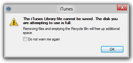iTunes Error